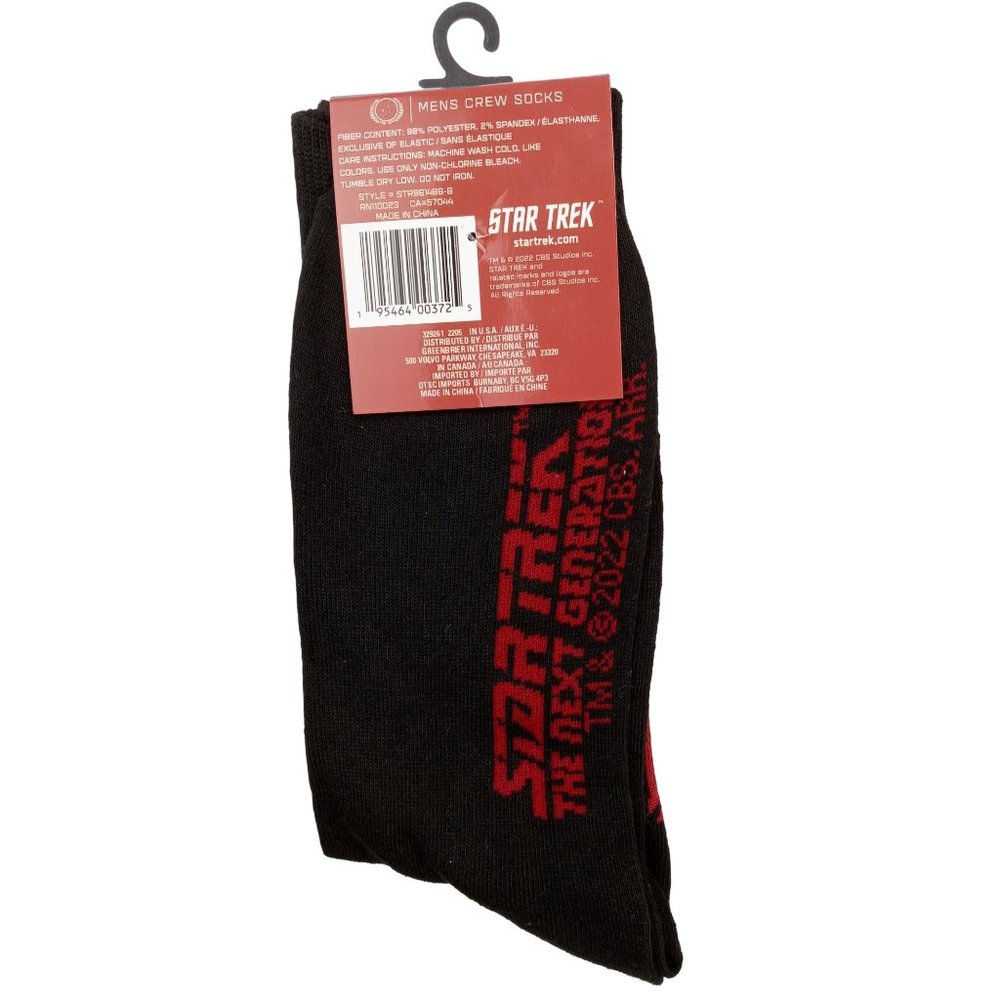 Jean Luc Picard Star Trek Socks Crew Cut Novelty Official Space Gift Men Size 13 - Picture 3 of 4
